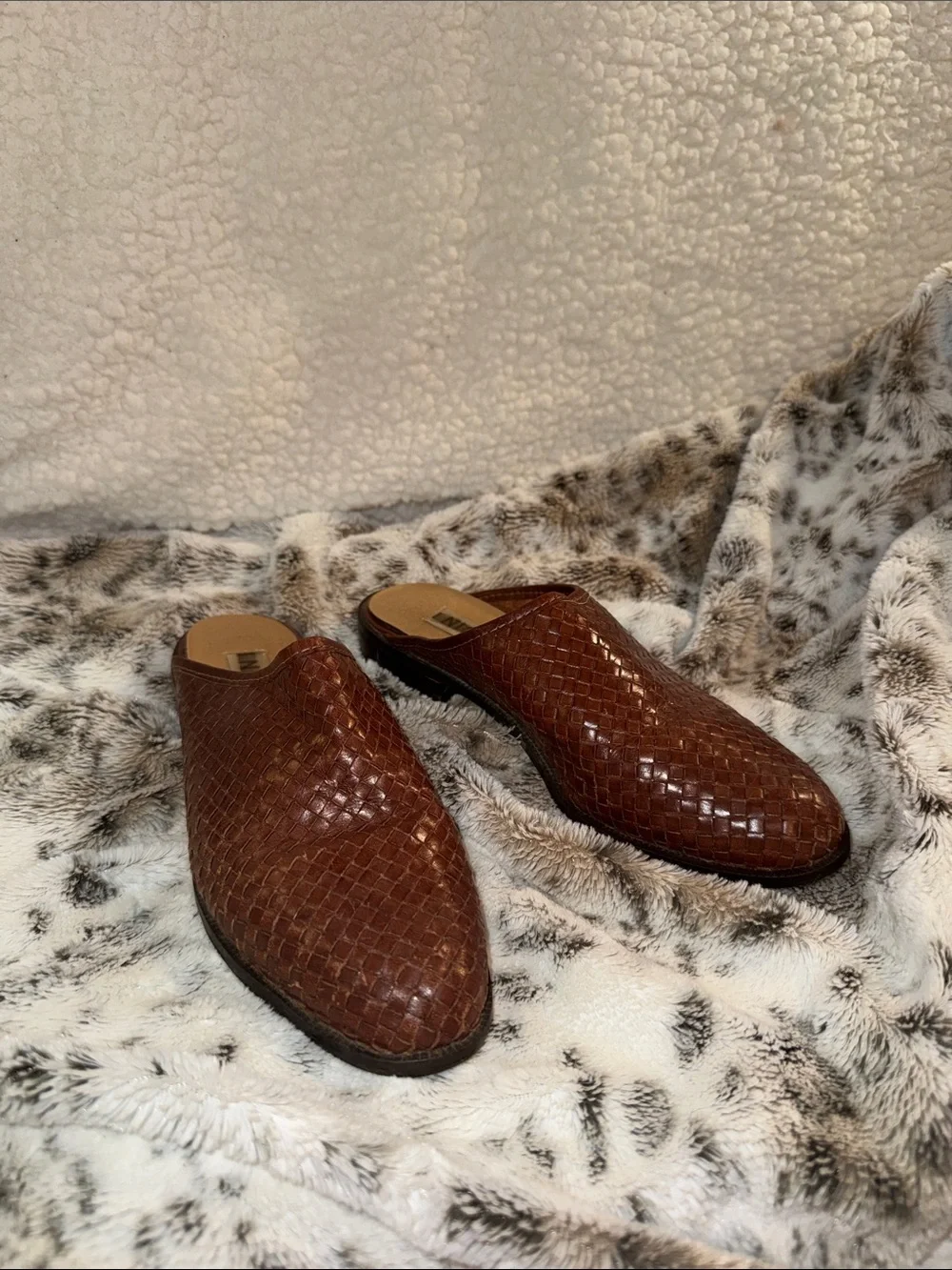 Women’s Woven Slip-On Loafers in Brown